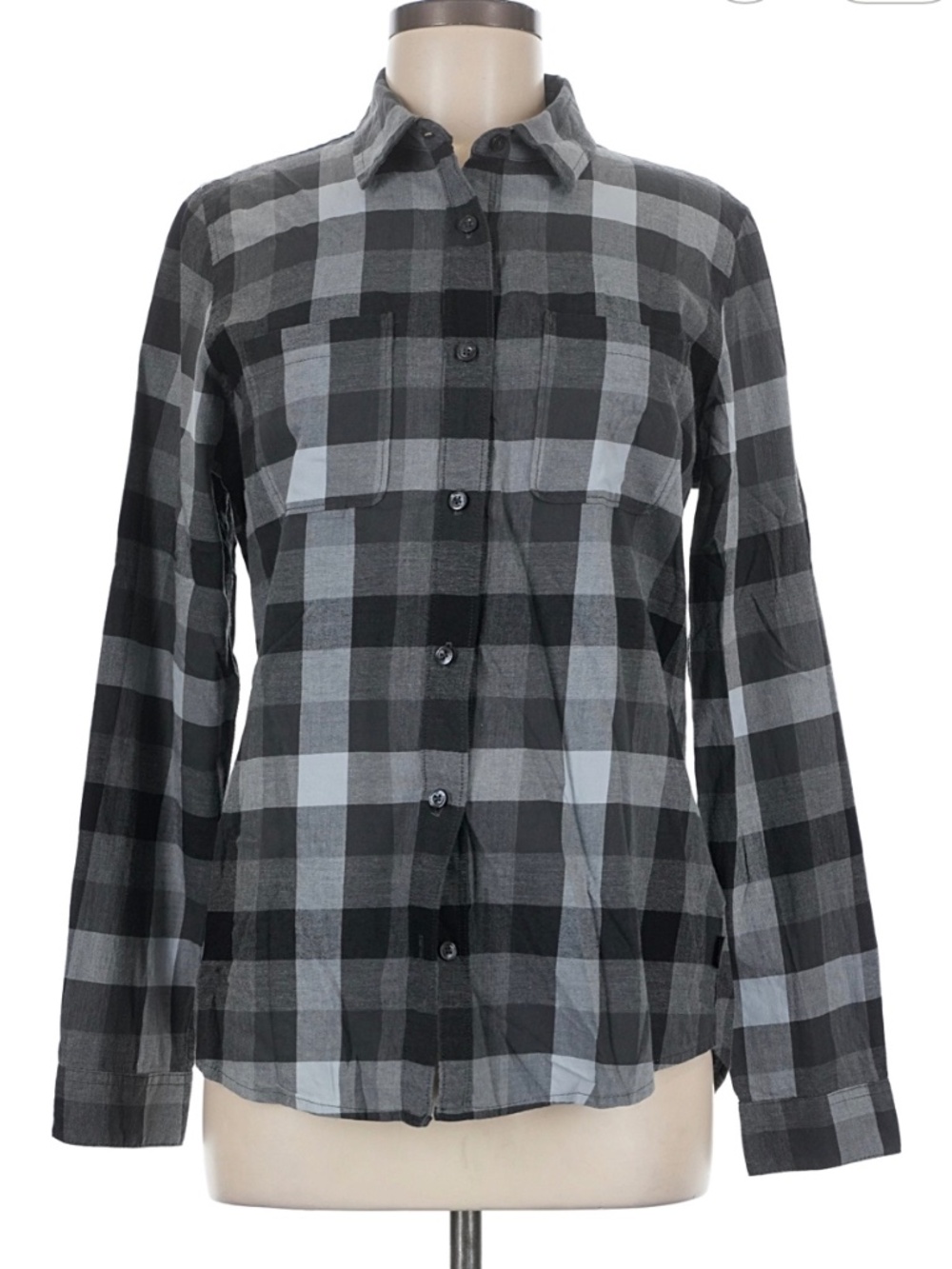 The North Face Trail Ready Womens Plaid Button Down Shirt Flannel